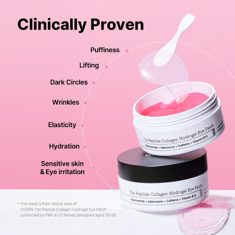 Peptide collagen hydrogel eye patches